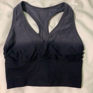 Pink lightly lined seamless sports bra